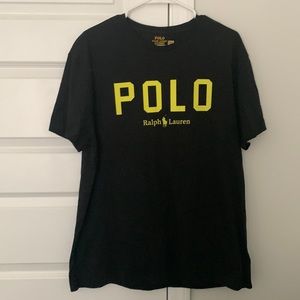 New w/o tags Polo by Ralph Lauren Fluorescent yellow print shirt